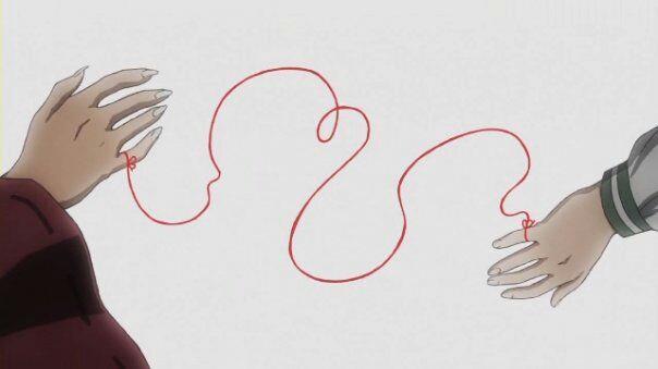 Il Filo Rosso Rosso del destino che lega indissolubilmente due anime gemelle Particolare della sigla di Inuyasha in cui è visibile il Filo Rosso che lega i due protagonisti