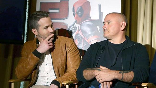 L'attore Ryan Reynolds e Tim Miller L'attore Ryan Reynolds e il regista Tim Miller