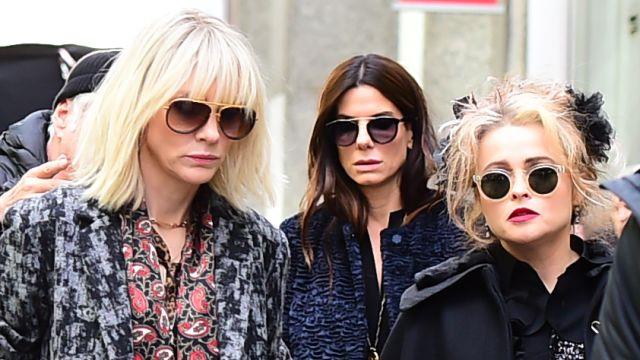 Cate Blanchett, Sandra Bullock e la Carter in Ocean's Eight Una scena di Ocean's Eight