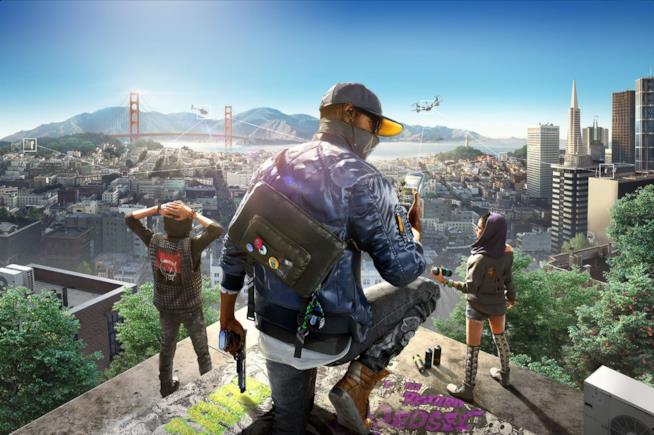 Watch Dogs 2, tutte le novità del gameplay in video Il protagonista di Watch Dogs 2 nella keyart ufficiale del gioco
