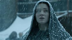 Sansa Stark, infelice anche in GoT 7 Sansa Stark sotto la neve