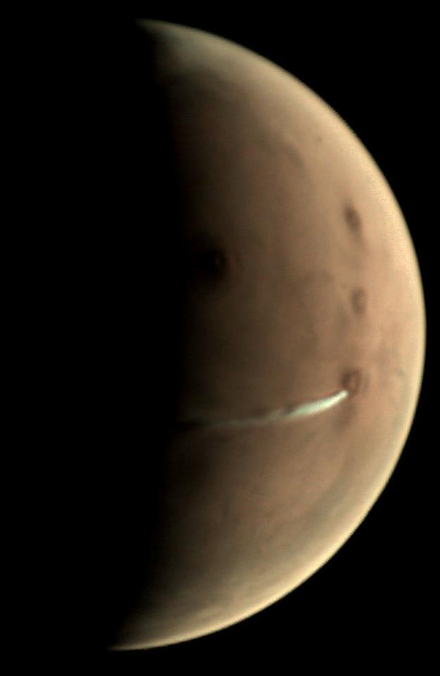 La nube di ghiaccio ripresa dalla Visual Monitoring Camera La nube di ghiaccio ripresa dalla Visual Monitoring Camera il 10 ottobre scorso