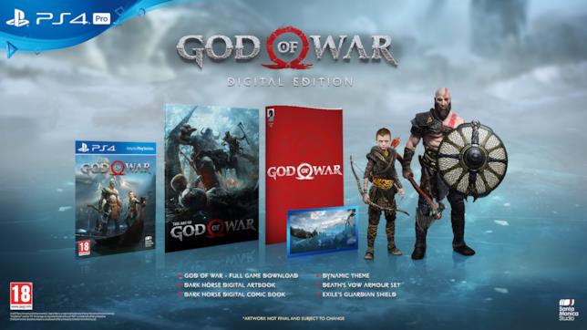 God of War per PS4 e PS4 Pro La Digital Edition di God of War