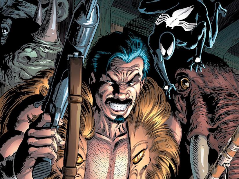 Una fan art mostra Jason Momoa nel ruolo di Kraven il Cacciatore Dettaglio della cover di Spider-Man: Kraven's Last Hunt - Deluxe Edition
