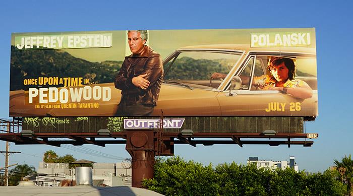 Il poster modificato di C'era una volta a... Hollywood Il poster modificato in modo polemico di C'era una volta a... Hollywood