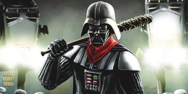 Darth Vader con la sanguinaria Lucille Darth Vader impugna la sanguinaria Lucille