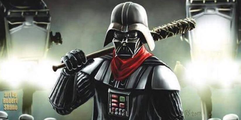Darth Vader con la sanguinaria Lucille Darth Vader impugna la sanguinaria Lucille
