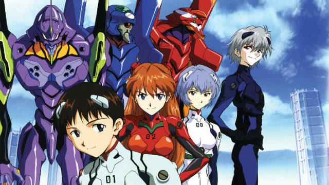 Evangelion protagonisti con i loro eva Evangelion serie animata