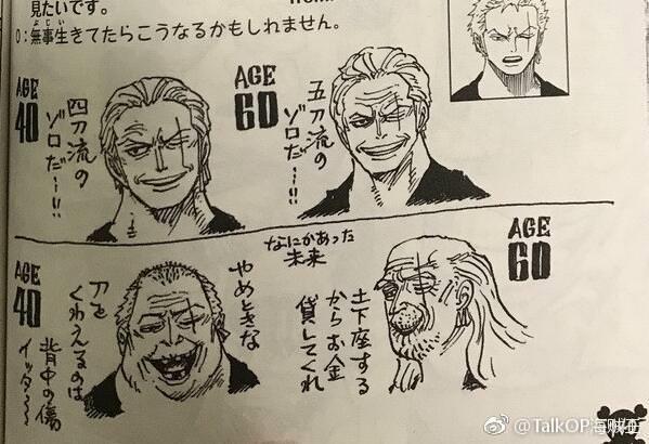 Roronoa Zoro 40 e 60 anni Zoro adulto