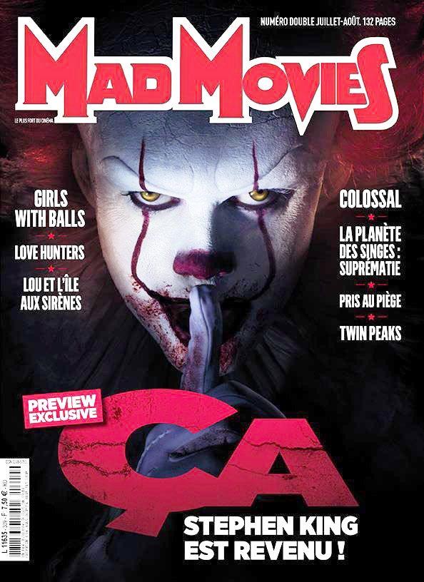 Pennywise sulla copertina di MadMovies MadMovies, copertina con Pennywise