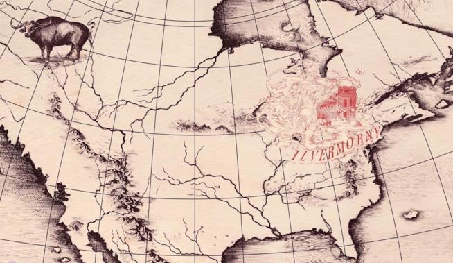 Tramite un misterioso hacker sono forse state rivelate in anticipo le quattro case della scuola magica di Ilvermorny La collcazione della scuola magica di Ilvermorny nel mondo di Harry Potter