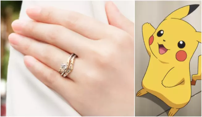 Gli anelli dei Pokémon L'anello di Pikachu in uin collage con Pikachu