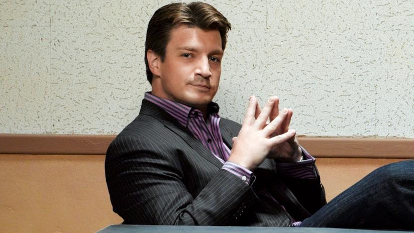 L'attore Nathan Fillion L'attore Nathan Fillion di Castle