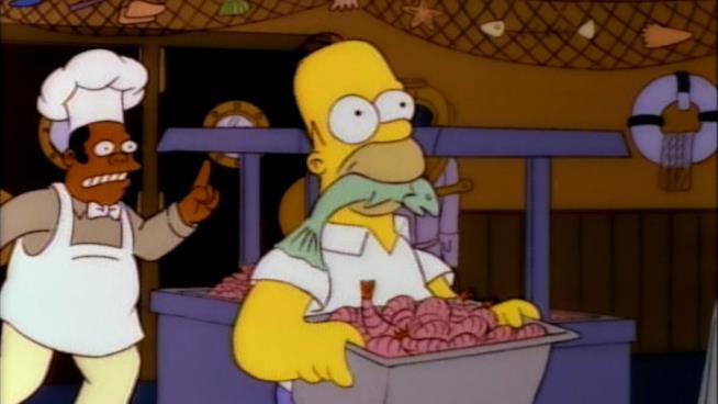 Mangia troppo sushi al ristorante all-you-can-eat bandito: a vita Homer Simpson, all you can eat