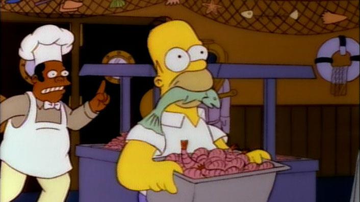 Mangia troppo sushi al ristorante all-you-can-eat bandito: a vita Homer Simpson, all you can eat
