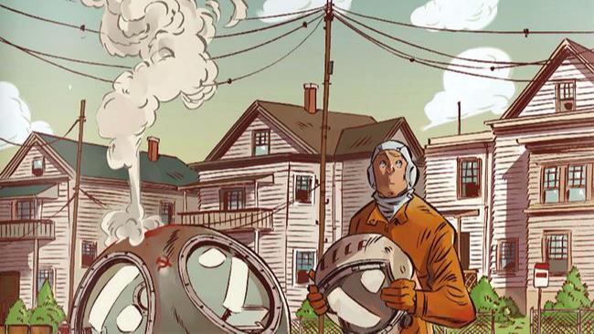 Da quassù la Terra è bellissima La copertina del nuovo fumetto di Toni Bruno