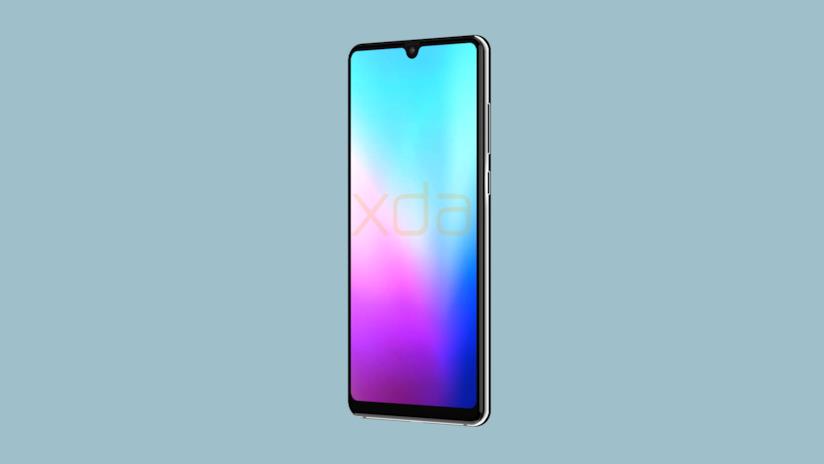 Huawei Mate 20: notch ridotto e display AMOLED Display del modello Huawei Mate 20 in un rendering di XDA-Developers
