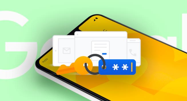 Gli smartphone Android sono ora (anche) chiavi di sicurezza per l'autenticazione a due fattori Icona della "chiave di sicurezza" per i servizi Google e Pixel 3 XL sullo sfondo