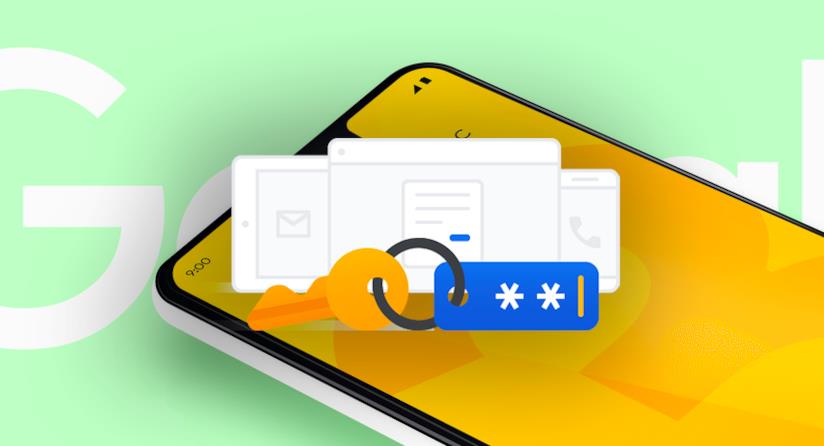 Gli smartphone Android sono ora (anche) chiavi di sicurezza per l'autenticazione a due fattori Icona della "chiave di sicurezza" per i servizi Google e Pixel 3 XL sullo sfondo