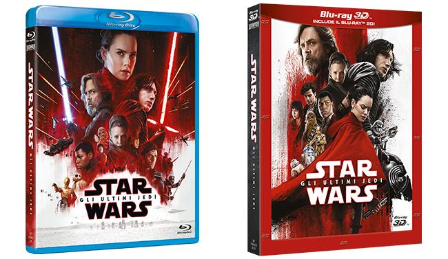 Gli Ultimi Jedi, le versioni Blu-ray e Blu-ray 3D Packshot di Gli Ultimi Jedi in versione Blu-ray e Blu-ray 3D