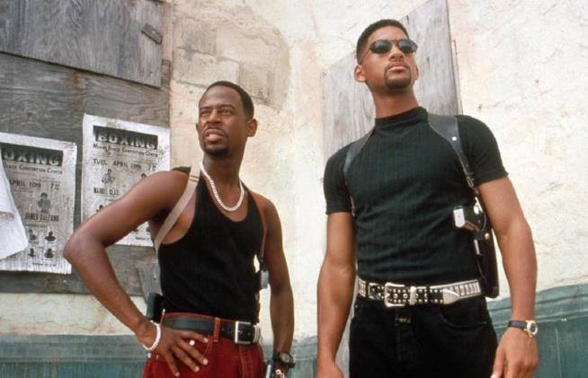 Bad Boys, torna al cinema la coppia di poliziotti anni '90 Martin Lawrence e Will Smith in una scena del primo Bad Boys