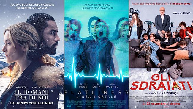 Weekend al cinema: i film in uscita il 25 e 26 novembre 2017 I poster di Il Domani tra di Noi, Flatliners - Linea Mortale e Gli Sdraiati