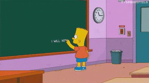 Simpson lavagna Bart gag lavagna