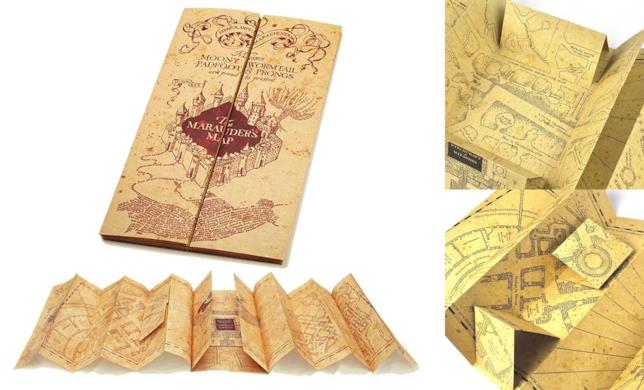 La Mappa del Malandrino di Harry Potter La Mappa del Malandrino: aperta e chiusa