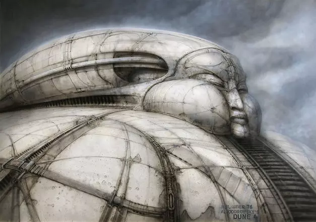 Bozzetto di Hans Ruedi Giger per Dune Bozzetto preparatorio di Hans Ruedi Giger per Dune