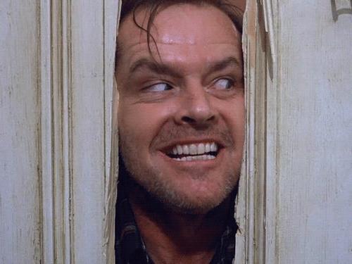 Jack Nicholson nel famoso film di Kubrick Una scena emblematica di Shining