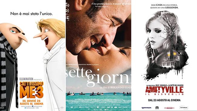 Weekend al cinema: i film in uscita il 26 e 27 agosto 2017 I poster dei film Cattivissimo Me 3, Sette Giorni, Amityville: Il Risveglio