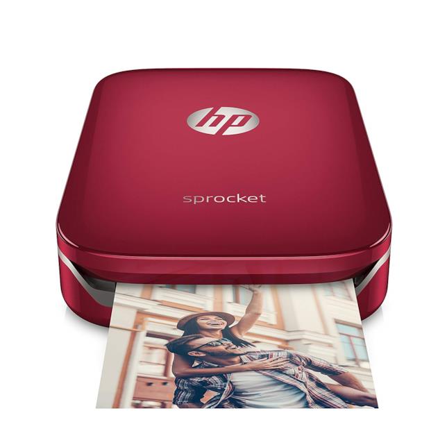 HP Sprocket è una comoda stampante portatile che si connette allo smartphone Immagine stampa della HP Sprocket in rosso