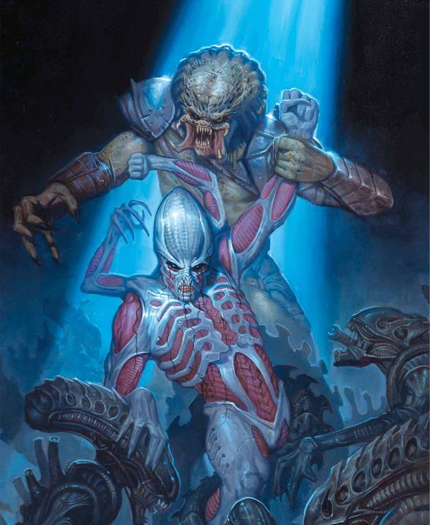 Alien - Fire and Stone, I 3 protagonisti Tavola di Alien - Fire and Stone 2 con Elden, Alieni e Predator