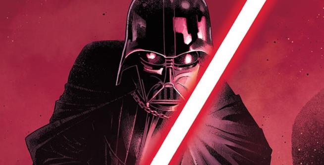 Marvel Comics annuncia due nuovi fumetti nell'universo di Star Wars Darth Vader con la sua spada laser rossa nel disegno a fumetti