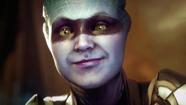 Mass Effect: Andromeda, combattimenti e personaggi in nuovi trailer Primo piano per l'Asari di Mass Effect: Andromeda