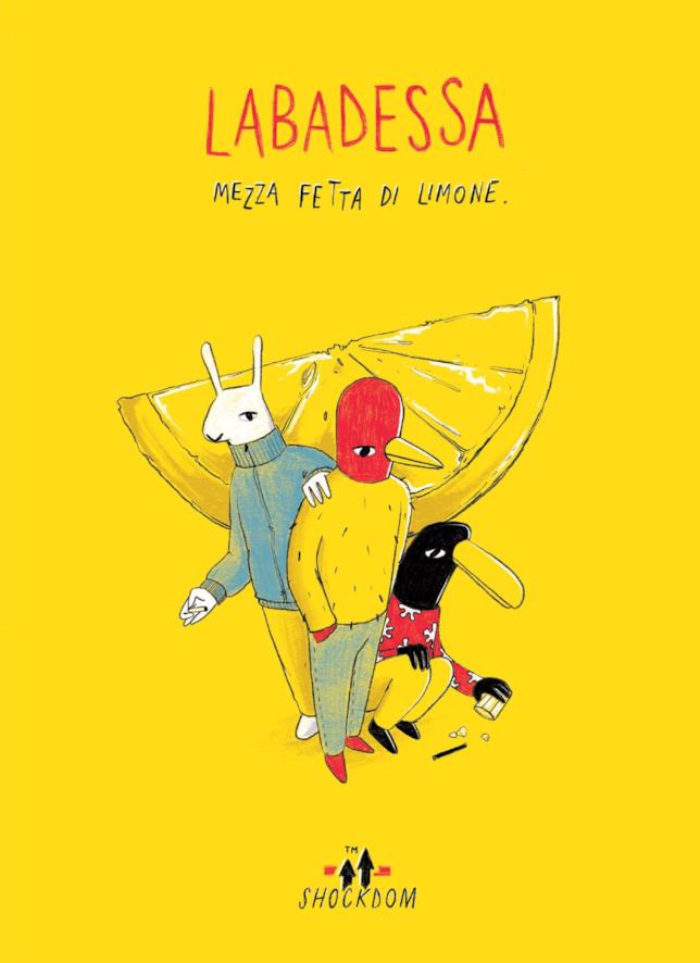 La cover di Mezza fetta di limone di Labadessa L'Uomo Uccello, Franco e Wilson sulla cover di Mezza fetta di limone di Labadessa