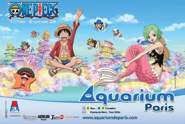 One Piece acquario di Parigi poster One Piece Parigi