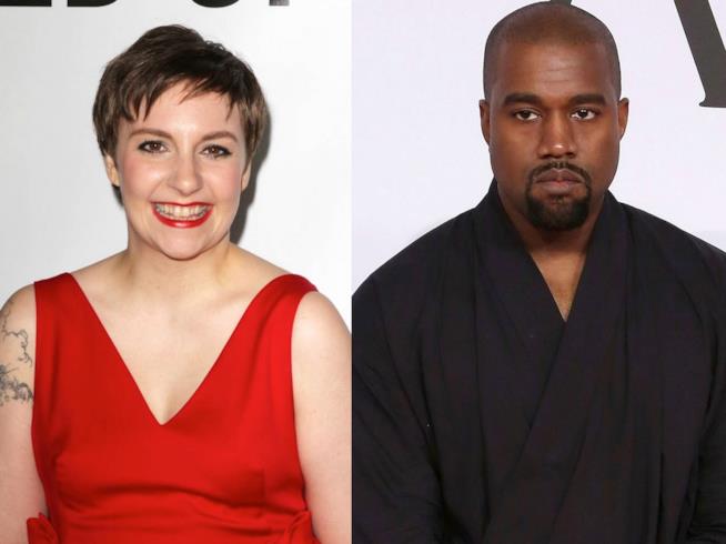 Lena Dunham commenta il video Famous di Kanye West Primo piano di Lena Dunham e Kanye West