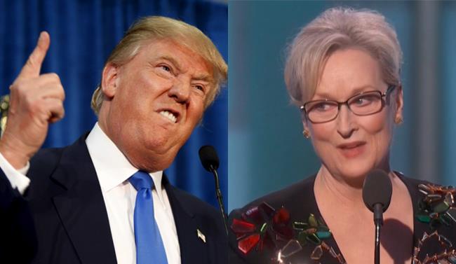 Donald Trump contro Meryl Streep dopo l'attacco ricevuto aj Golden Globes Meryl Streep premiata ai Golden Globes 2017
