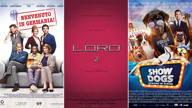 Weekend al cinema: i film in uscita il 12 e 13 maggio 2018 I poster dei film Benvenuto in Germania!, Loro 2, Show Dogs
