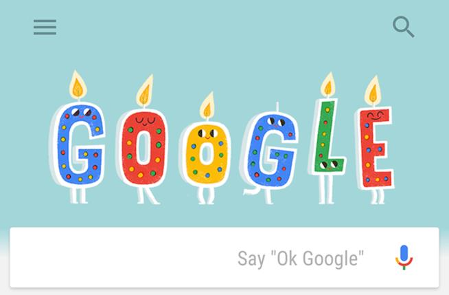 Tanti auguri Google per il tuo ventesimo compleanno Google Compleanno 20 anni