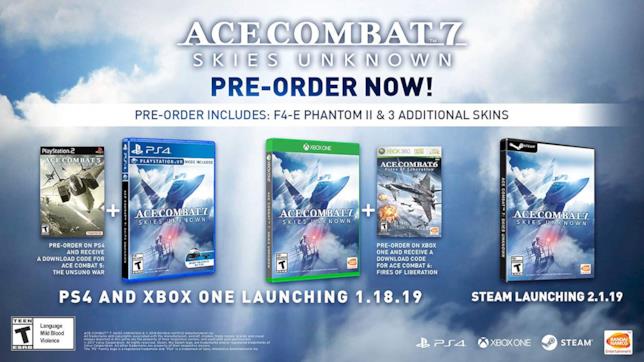Skies Unknown è il settimo capitolo di Ace Combat Ace Combat 7 in uscita su PC, PlayStation 4 e Xbox One