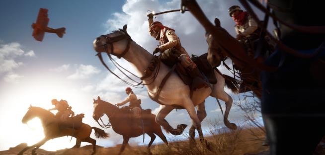 Battlefield 1, scopriamo la storia del gioco nel nuovo trailer Soldati a cavallo in una sequenza del trailer di Battlefield 1