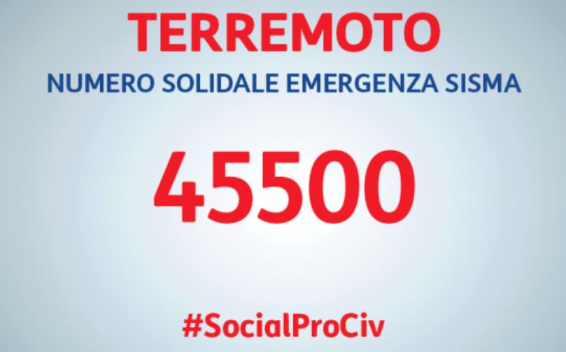 45500 è il numero per inviare un SMS solidale di 2 euro per le popolazioni colpite dal Terremoto 45500 è il numero per inviare un SMS solidale di 2 euro per le popolazioni colpite dal Terremoto