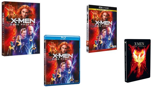 X-Men: Dark Phoenix nei formati Home Video X-Men: Dark Phoenix nei formati Home Video DVD, Blu-ray, 4K Ultra HD e Steelbook