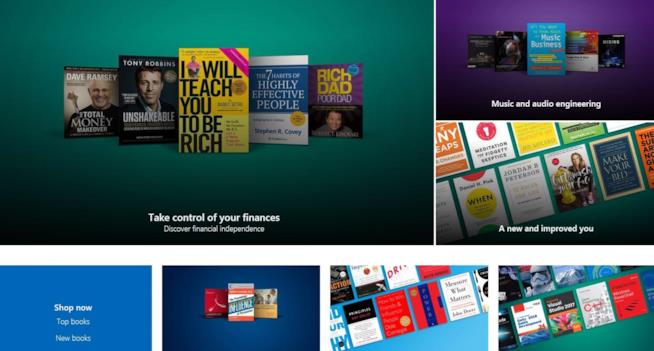 Microsoft Store, addio ai libri in formato digitale La Home della sezione Books del Microsoft Store
