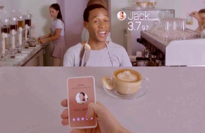 Nel 2021 potrebbe entrare in vigore in Cina il sistema di "credito sociale" Una scena tratta dall'episodio Caduta Libera della serie TV Black Mirror