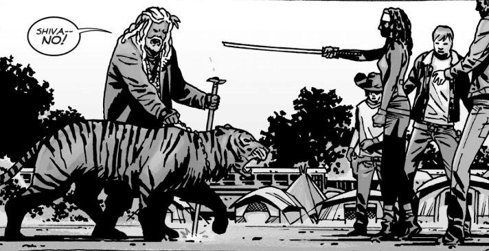 Arriverà Ezekiel in The Walking Dead 7 Ezekiel incontra Rick e i suoi nei fumetti