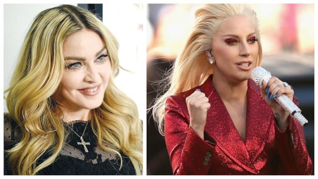 Madonna risponde alle critiche di Lady Gaga sui social Primo piano di Madonna e Lady Gaga