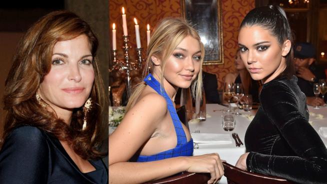 Stephanie Seymour ha insultato Gigi Hadid e Kendall Jenner Primo piano di Stephanie Seymour, Gigi Hadid e Kendall Jenner